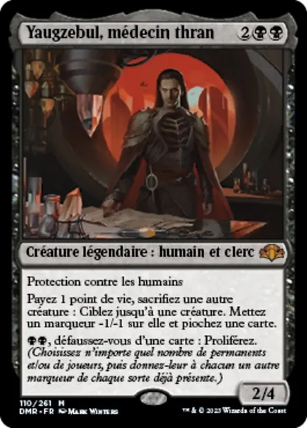 Yaugzebul, médecin thran, carte Magic DMR 110 — extension Dominaria Remastered