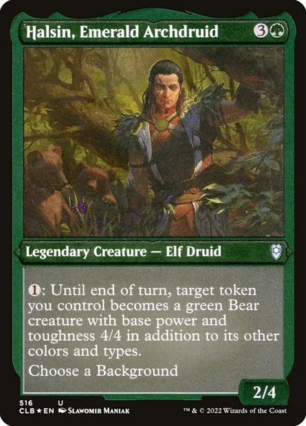 Halsin, Emerald Archdruid, Magic card CLB 516 — Commander Legends: Battle for Baldur's Gate set