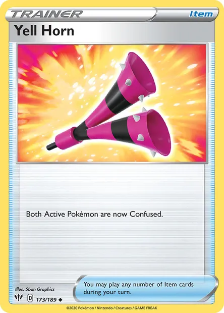 Yell Horn, Pokémon card DAA 173 — Darkness Ablaze set