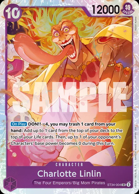 Charlotte Linlin, One Piece card ST34-004 — PURPLE Charlotte Katakuri set