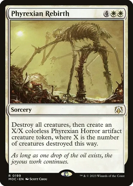 Phyrexian Rebirth, Magic card MOC 199 — March of the Machine Commander set