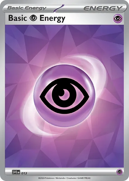 Énergie Psy, carte Pokémon SVE 013 — extension Écarlate et Violet Énergie