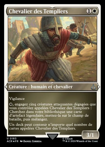Chevalier des Templiers, carte Magic ACR 183 — extension Assassin's Creed