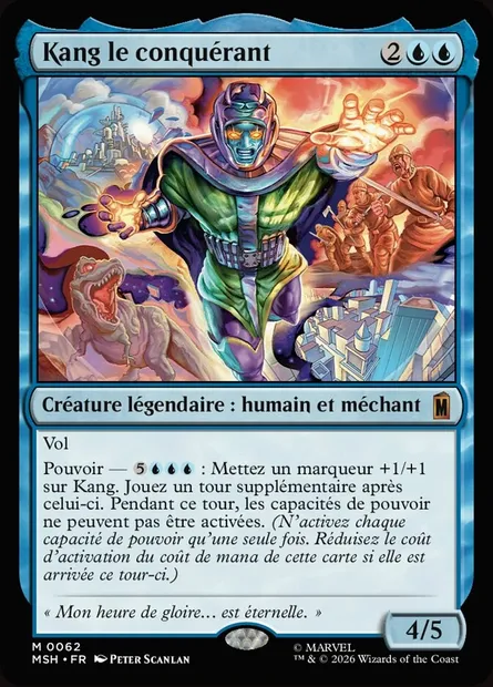 Kang le conquérant, carte Magic MSH 62 — extension Marvel Super Heroes