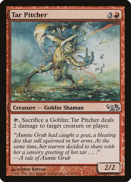 Lanceur de goudron, carte Magic DD1 53 — extension Duel Decks: Elves vs. Goblins