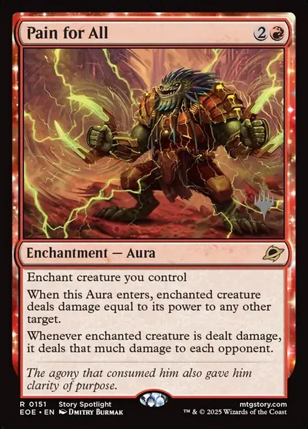 Pain for All, Magic card PEOE 151p — Edge of Eternities Promos set