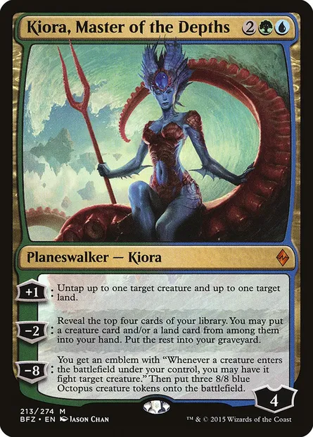 Kiora, Master of the Depths, Magic card BFZ 213 — Battle for Zendikar set