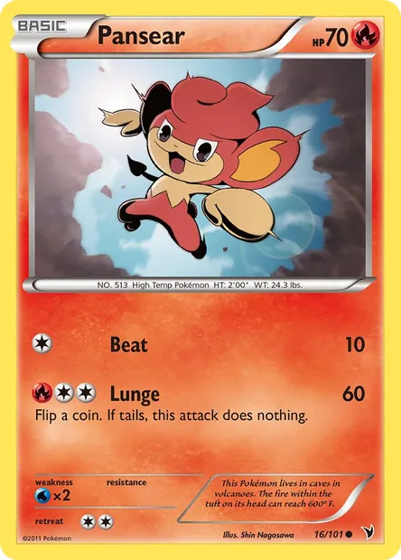 Pansear, Pokémon card NVI 16 — Noble Victories set
