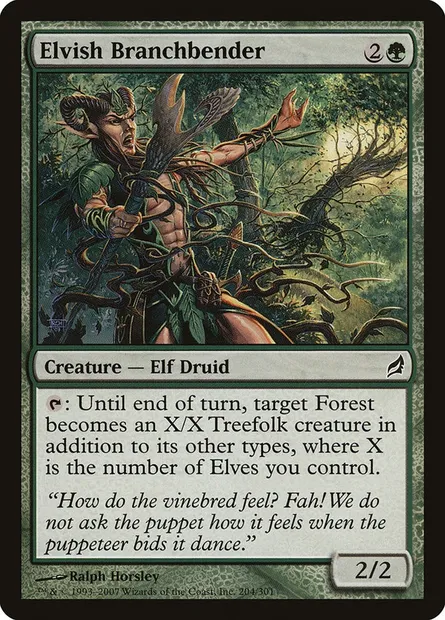 Elvish Branchbender, Magic card LRW 204 — Lorwyn set