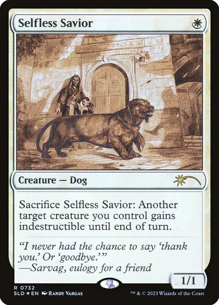 Selfless Savior, Magic card SLD 732 — Secret Lair Drop set