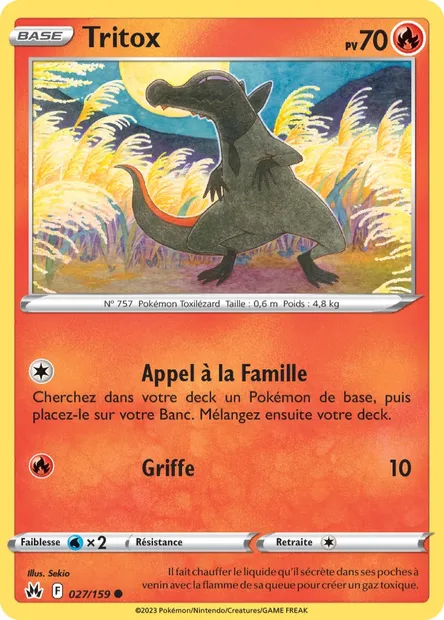 Tritox, carte Pokémon CRZ 027 — extension Zénith Suprême
