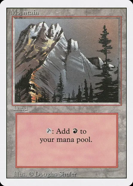 Mountain, Magic card 3ED 301 — Revised Edition set