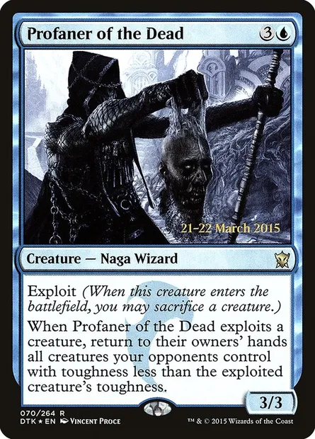 Profanateur des morts, carte Magic PDTK 70s — extension Dragons of Tarkir Promos