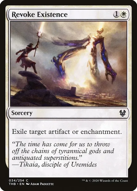 Revoke Existence, Magic card THB 34 — Theros Beyond Death set
