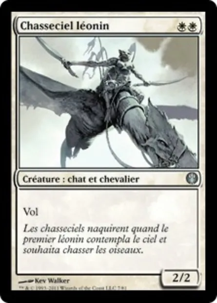 Chasseciel léonin, carte Magic DDG 7 — extension Duel Decks: Knights vs. Dragons