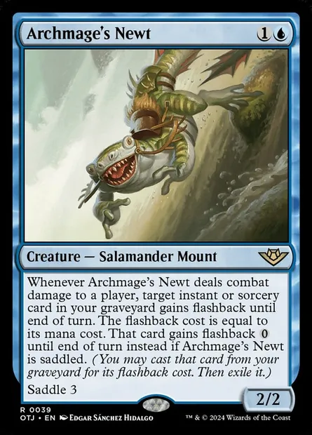 Archmage's Newt, Magic card OTJ 39 — Outlaws of Thunder Junction set