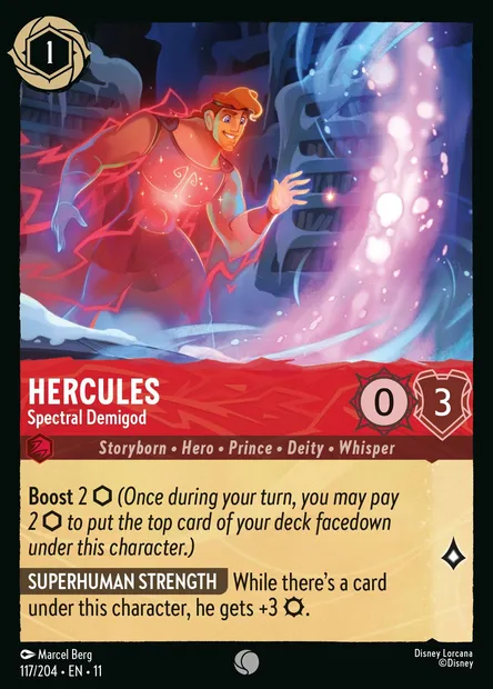 Hercules - Spectral Demigod, Disney Lorcana card CH11-117 — Winterspell set