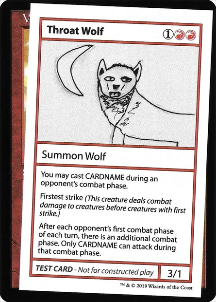 Throat Wolf, Magic card CMB2 65 — Mystery Booster Playtest Cards 2021 set