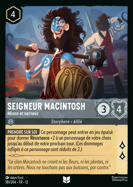 Seigneur Macintosh - Mince et nerveux, carte Disney Lorcana CH12-181 — extension Contrées Inconnues