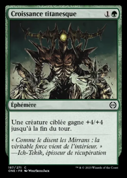 Croissance titanesque, carte Magic ONE 187 — extension Tous Phyrexians