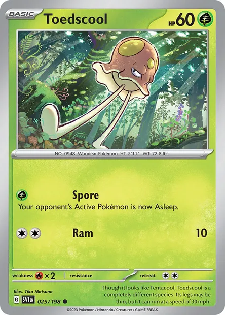 Toedscool, Pokémon card SVI 025 — Scarlet & Violet set