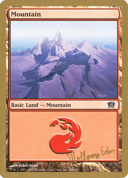 Mountain, Magic card WC03 we344 — World Championship Decks 2003 set