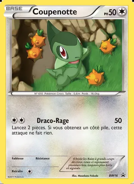 Coupenotte, carte Pokémon BW 16 — extension Promo BW