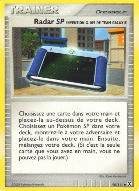 Radar SP Invention G-109 de Team Galaxie, carte Pokémon RR 96 — extension Rivaux Émergeants