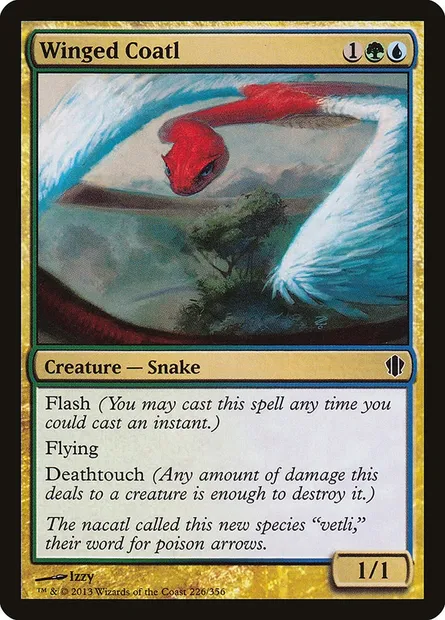 Winged Coatl, Magic card C13 226 — Commander 2013 set