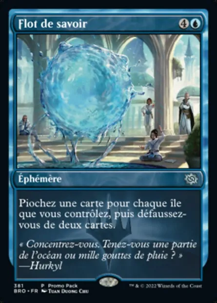 Flot de savoir, carte Magic BRO 381 — extension La Guerre Fratricide