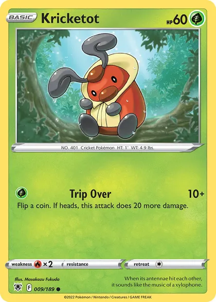 Kricketot, Pokémon card ASR 009 — Astral Radiance set