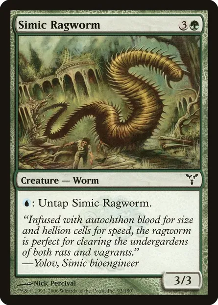 Simic Ragworm, Magic card DIS 93 — Dissension set