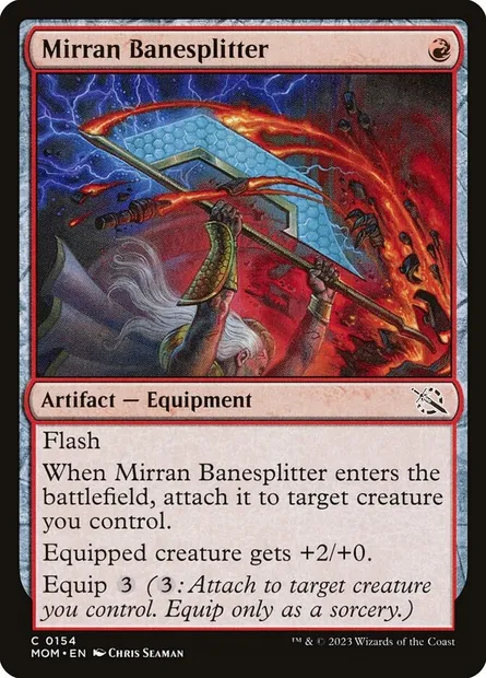 Mirran Banesplitter, Magic card MOM 154 — March of the Machine set