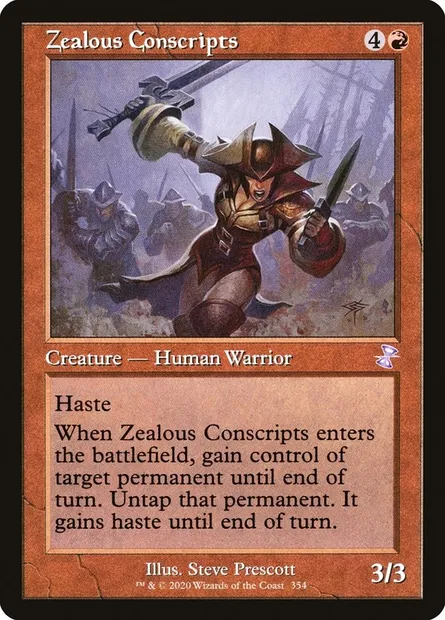 Zealous Conscripts, Magic card TSR 354 — Time Spiral Remastered set