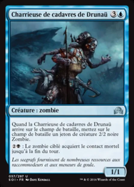 Charrieuse de cadavres de Drunaü, carte Magic SOI 57 — extension Ténèbres sur Innistrad