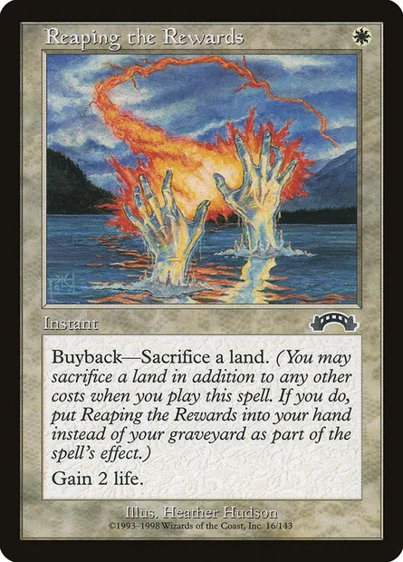 Reaping the Rewards, Magic card EXO 16 — Exodus set
