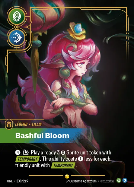 Bashful Bloom, Riftbound card UNL 230 — Unleashed set