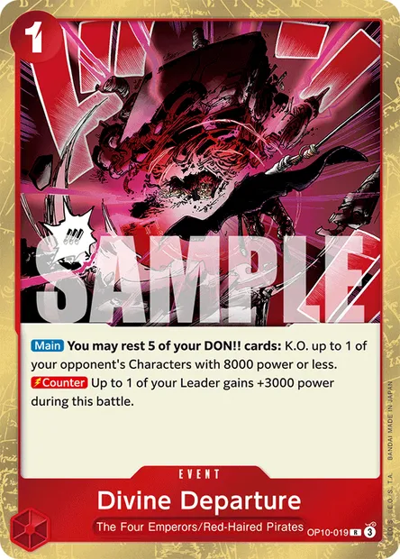 Divine Departure, One Piece card OP10-019 — ROYAL BLOOD set