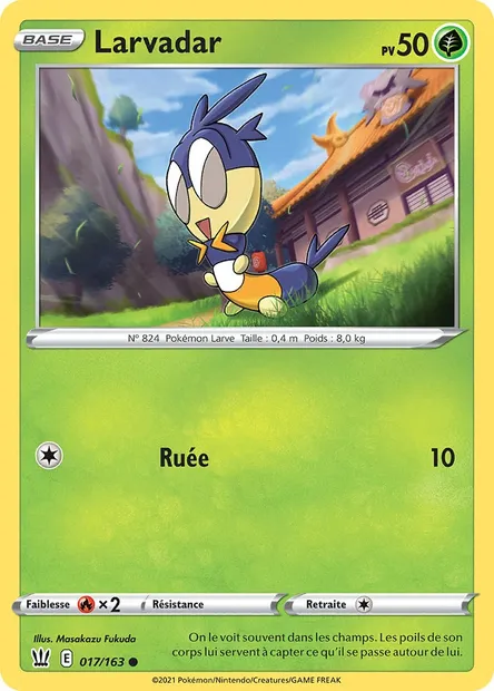 Larvadar, carte Pokémon BST 17 — extension Styles de combat