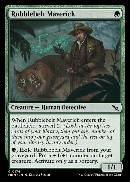 Rubblebelt Maverick, Magic card MKM 174 — Murders at Karlov Manor set