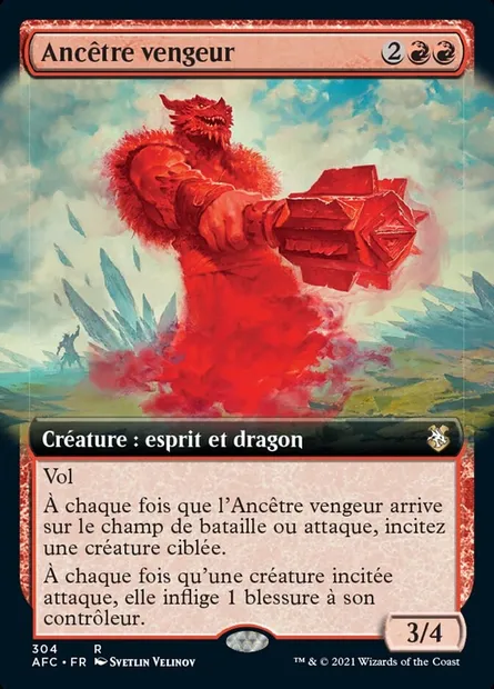 Ancêtre vengeur, carte Magic AFC 304 — extension Forgotten Realms Commander