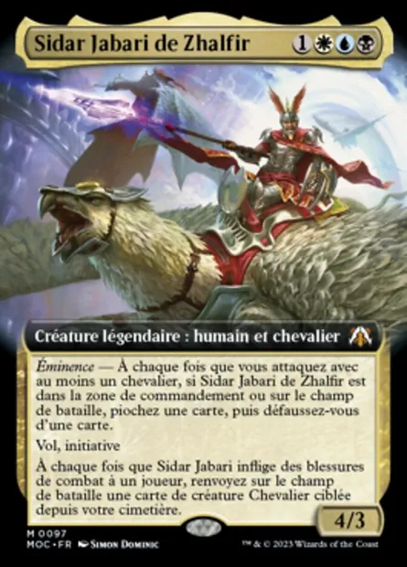 Sidar Jabari de Zhalfir, carte Magic MOC 97 — extension March of the Machine Commander