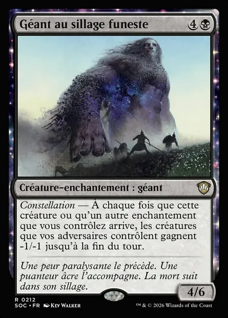 Géant au sillage funeste, carte Magic SOC 212 — extension Secrets of Strixhaven Commander