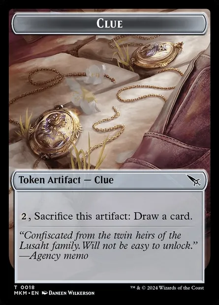 Clue, carte Magic TMKM 18 — extension Murders at Karlov Manor Tokens