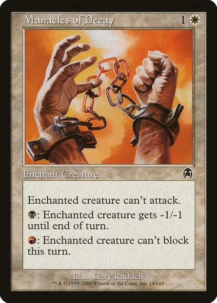 Menottes du déclin, carte Magic APC 14 — extension Apocalypse