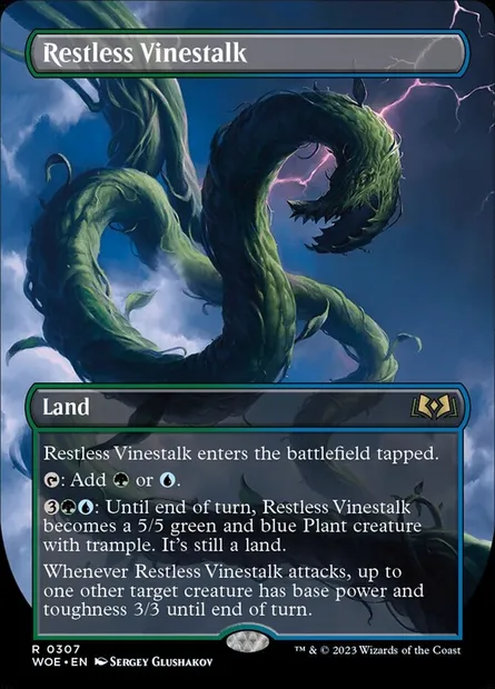 Restless Vinestalk, Magic card WOE 307 — Wilds of Eldraine set