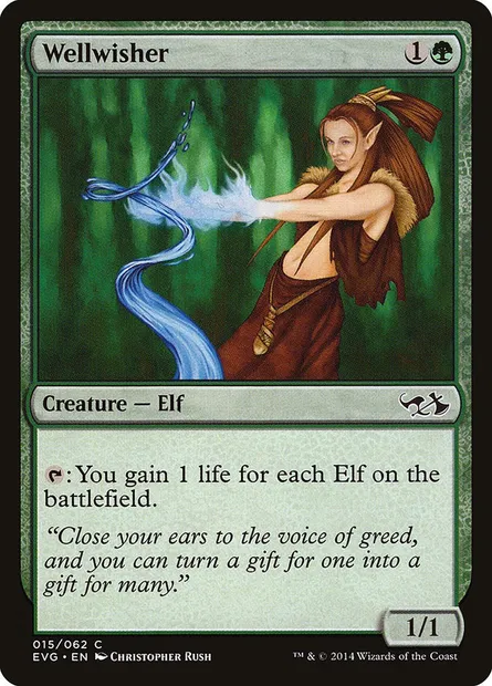 Wellwisher, Magic card EVG 15 — Duel Decks Anthology: Elves vs. Goblins set