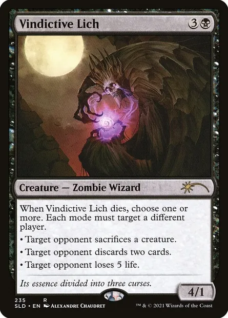 Vindictive Lich, Magic card SLD 235 — Secret Lair Drop set