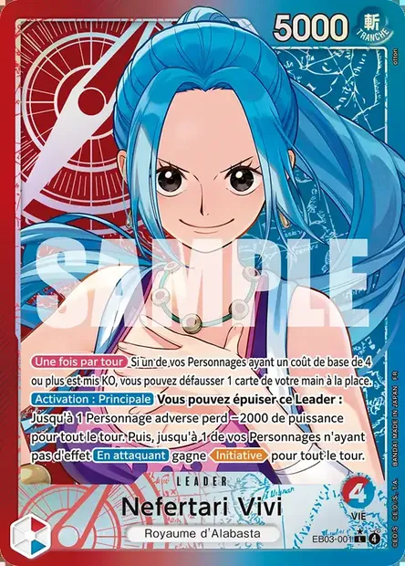Nefertari Vivi, carte One Piece EB03-001 — extension ONE PIECE HEROINES EDITION
