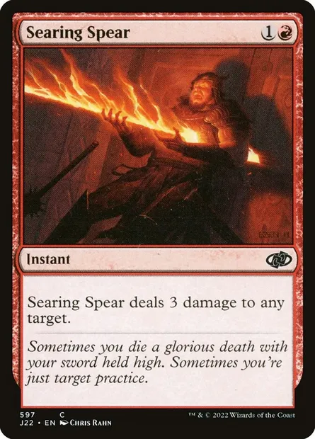 Searing Spear, Magic card J22 597 — Jumpstart 2022 set